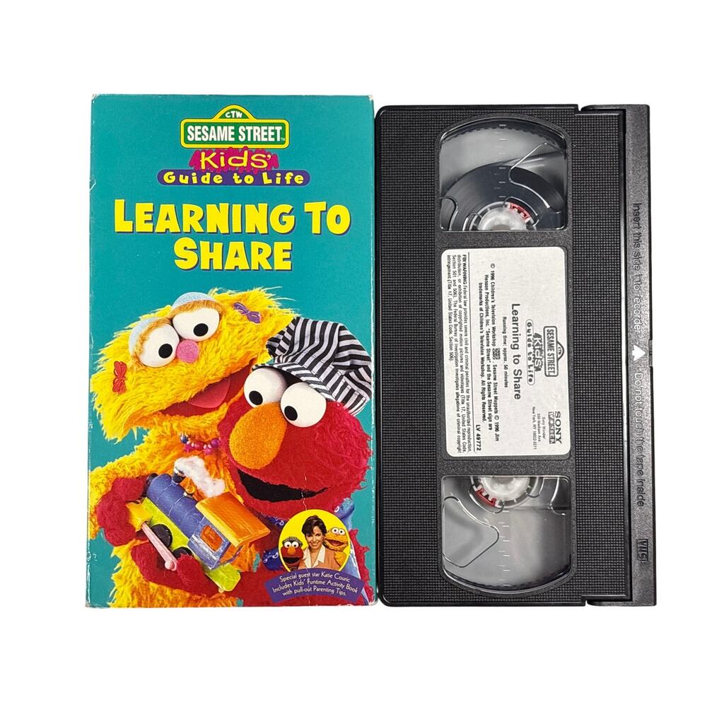 Sesame Street Kids Guide To Life Learning To Share VHS Tape 1996 Educational